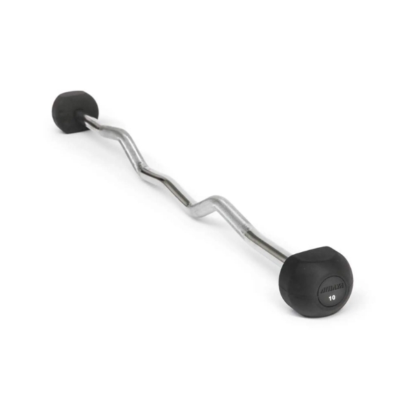 Barra Curva Trendingfit Amaya Caucho Negro 30 kg
